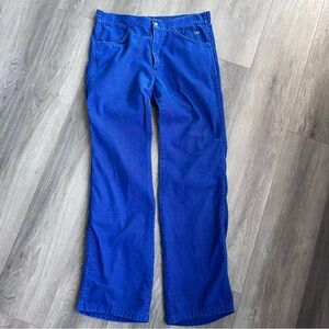 Vintage Op Pants Mens 32 Blue Corduroy Longrider Ocean Pacific 70s Cords
